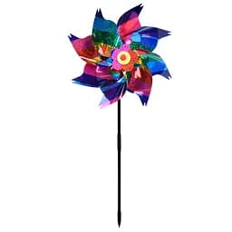 Вітрячок вертушка, діаметр 24 см, паличка 40 см, фольга (В асортименті)