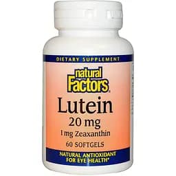 Лютеїн Natural Factors Lutein 20 мг 60 желатинових капсул