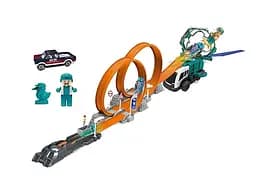 Трек 660 A-100, металопластикова машинка, герой, запускалка, перешкоди, в коробці (6946611557172)