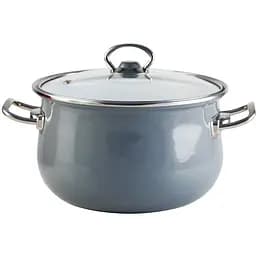 Кастрюля Infinity SCE-P952 Gray, со стеклянной крышкой, 24 см, 6,5 л (6873718)