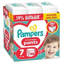 Підгузки-трусики Pampers Active Baby Pants Розмір 7 (15+ кг) 128 шт.