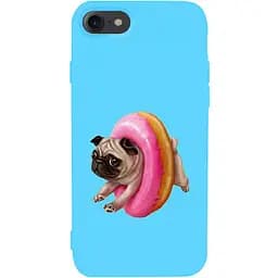 Чохол-накладка Toto Matt TPU 2 mm Print Case Apple iPhone 7/8/SE 2020 #34 Dog Donat Sky Blue
