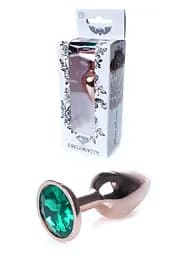 Анальная пробка Jewellery Red Gold PLUG Green Boss Series 64-00115 98275
