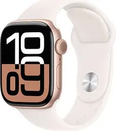 Смарт-часы Apple Watch Series 10 GPS + Cellular 42mm Rose Gold Alu. Case w. Light Blush Sport Band - S/M MWX93
