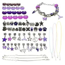 Набор для создания шарм-браслетов "Пандора" B4350(Violet) с подвесками