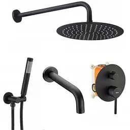 Душова система Rea Lungo black + BOX чорний матовий REA-P4112, Чорний матовий