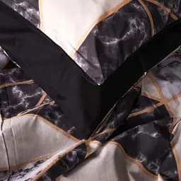 Комплект постільної білизни MirSon Бязь 17-0693 Marbe Black Blocks 143x210 см (2200010453744) - мініатюра 4