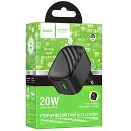 МЗП Hoco CS101A Folding PD20W+QC3.0 (1USB-A/1C) Black - мініатюра 2