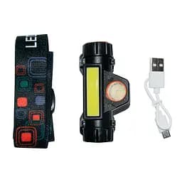 Налобний ліхтар BL 8101, акумуляторний, з магнітом, COB+XPE, USB-зарядка - мініатюра 7
