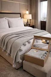 Плед вязаный двуспальный 200х220 см серый TC303376192