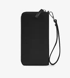 Кожаный портмоне на молнии Monik черное