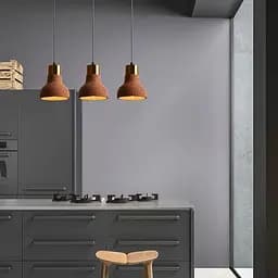 Подвес Terrazzo Toco с розовым бетонным плафоном в стиле Ар-деко | Line F | Арт. MJ167/1 RED