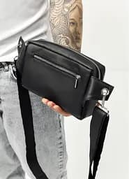 Чоловіча сумка бананка Sambag Harvi чорна 24 × 16 × 6 см (88213001m) - мініатюра 3