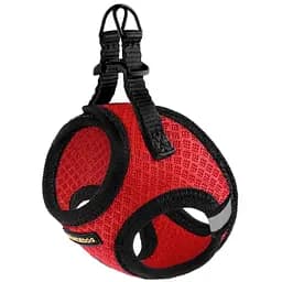 Шлейка для собак Bronzedog Mesh Vest, размер 3XS, 24х26 см, красная