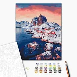 Картина за номерами "Світанок на Лофотенських островах" Brushme BS52770, 40х50 см - мініатюра 2