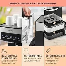 Кавоварка Klarstein Arabica Comfort 1350 W 20 бар (10035655) - мініатюра 4