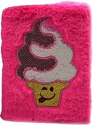 Блокнот пухнастий Ice Cream, А5, 80 аркушів, клітинка, 70 г/м², жовтий