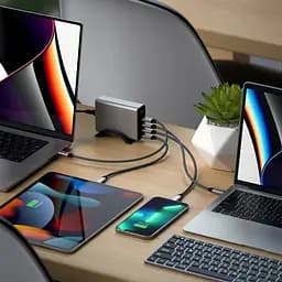 Мережевий зарядний пристрій Satechi 165 W USB-C 4-Port PD GaN Charger Space Gray (ST-UC165GM-EU) - мініатюра 7