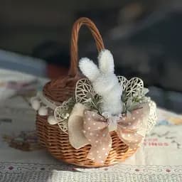 Пасхальная корзина 15х15х19см hand-made 2 MIS LT