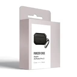 Чохол для навушників Apple AirPods Pro 2 2022, чорний, Panzer, протиударний захисний кейс з TPU та полікарбонату, посилені стінки, захист від подряпин, пилу та ударів, легкий та компактний, з карабіном для кріплення, ArmorStandart (ARM82750) - мініатюра 2