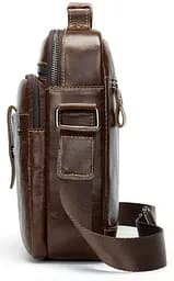 Сумка чоловіча гладка 14700 Vintage коричнева - мініатюра 9