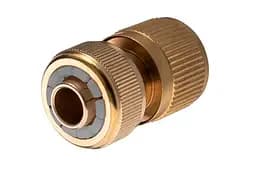 Конектор латунний на поливальний шланг з аквастопом Intertool Storm 1/2 x 1/2 - мініатюра 2