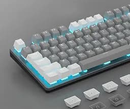 Клавіатура Aula F3287 Keycap KRGD Blue Switch UA White/Grey (6948391240688) [90997] - мініатюра 4