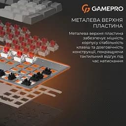 Клавіатура дротова GamePro Genesis Metallic Outemu Red Swithes USB Gray (MK144G) - мініатюра 7