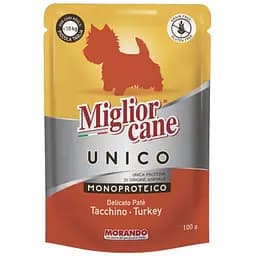 Вологий корм для собак Morando Migliorcane Unico паштет з індички 100 г