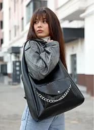 Сумка жіноча Sambag HOBO BLISS Чорна 34 х 31 х 12 см (53453070) - мініатюра 3