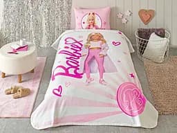 Постільна білизна з покривалом-піке Barbie Light / простирадло на резинці Tac pbe0051403