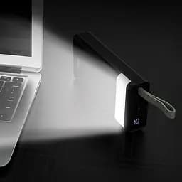 Акумулятор портативний із лампою Hoco LED Display Powerful desk lamp 30000mAh J73 чорний - мініатюра 5