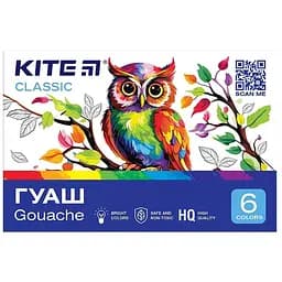 Фарба Гуаш Kite K-062 6 кольорів (4063276208286)(SC)