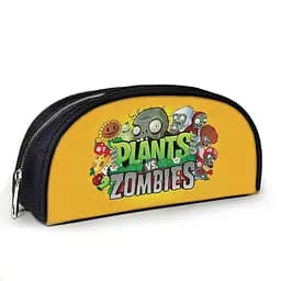 Пенал шкільний з принтом Рослини проти зомбі 23х10х8 см з принтом для хлопчика (3865)