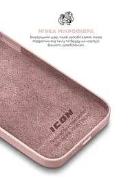 Силиконовый чехол для Apple iPhone 15 Plus, ICON2 Case, розовый, противоударный, панель, защита всего корпуса, матовая поверхность Soft Touch, выступает над дисплеем, совместим с защитными стеклами и пленками, с микрофиброй, ArmorStandart (ARM70517) - мініатюра 7