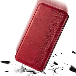 Шкіряний чохол-книжка Getman Cubic PU для Xiaomi Mi 10T/Mi 10T Pro Червоний - мініатюра 5