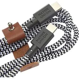 Кабель USB-C to USB-C Native Union Belt Cable Zebra 1.2 м (BELT-C-ZEB-2-NP) - мініатюра 3
