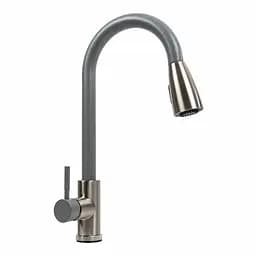 Смеситель для кухни с выдвижным изливом Platinum KT 8203 (8614) серый