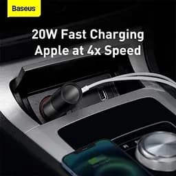 Автомобільний зарядний пристрій Baseus Share Together with Cigarette Lighter Expansion Port U+C 120W CCBT-C0G - мініатюра 4