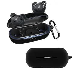 Чохол-накладка DK Silicone Candy Friendly з карабіном Anker SoundCore Liberty Neo (black) - мініатюра 2
