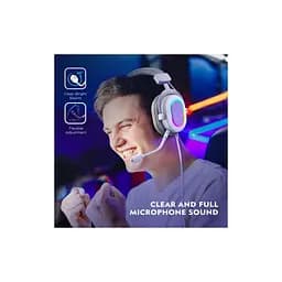 Навушники Fifine H6 RGB 7.1 White (H6W) - мініатюра 4