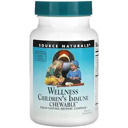 Натуральна добавка Source Naturals Wellness Children's Immune Chewable, 60 пастилок