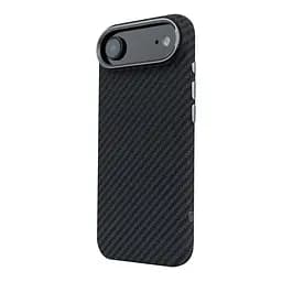 Карбоновый чехол для Apple iPhone 17 Air, LikeCarbon2 MagCase, черный, тонкий защитный чехол-панель из поликарбоната с магнитами N52, MagSafe, противоударный, совместим с беспроводной зарядкой, приподнятые края для защиты камеры, ArmorStandart (ARM86260) - мініатюра 5