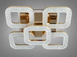 Люстра стельова LED Diasha S2205/4+1G, 65W, 3200K-6000K, золото, сучасний стиль, пульт, димер - мініатюра 3