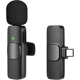 Бездротовий петличний мікрофон з інтелектуальним шумопоглинанням Onedery Android Type-C 80 мАг Чорний