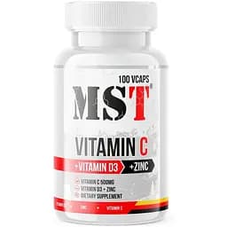 Витамины и минералы MST Nutrition Vitamin C + D3 + Zinc, 100 вегакапсул