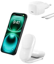 Зарядное устройство для беспроводной связи UltraCharge 2-in-1 Foldable Magnetic Charging 25Вт белый Belkin teh0018770