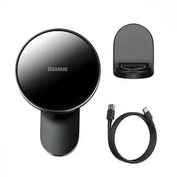Автотримач з бездротовою зарядкою для iPhone 12 Baseus Big Energy 15W black (31750) - мініатюра 7