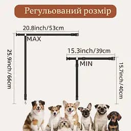 Автомобільний ремінь безпеки та повідець для собак 2в1 LEMENG 66 см Червоний - мініатюра 3