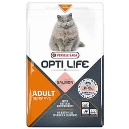 Сухий корм Versele-Laga Opti Life Sensitive Опті Лайф Сенситив з лососем для котів з чутливим травленням 1 кг
